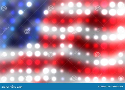 American Flag Light Spots Background Stock Illustration Illustration