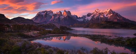2560x1024 South America Patagonia Andes Mountains Lake 2560x1024