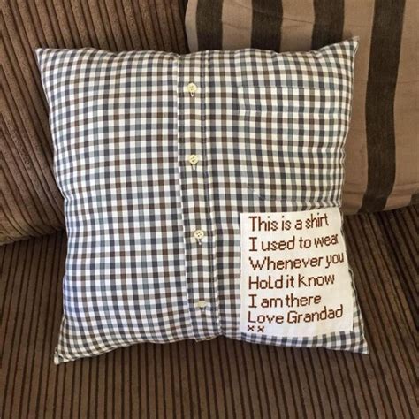 lost someone you love turn their shirt into a pillow to hug old shirts dad to be shirts