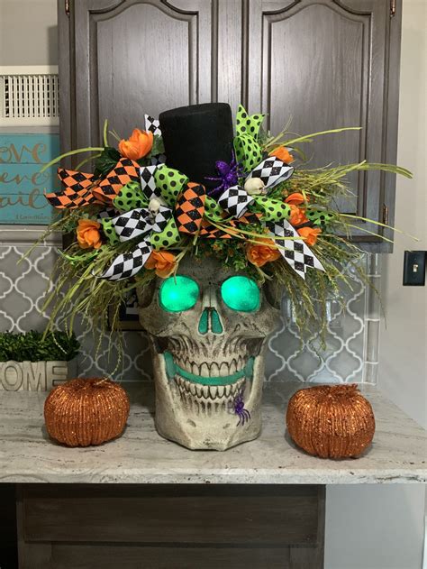 Skeleton Wreath Halloween Wreath Skull Wreath Halloween | Etsy | Skull ...