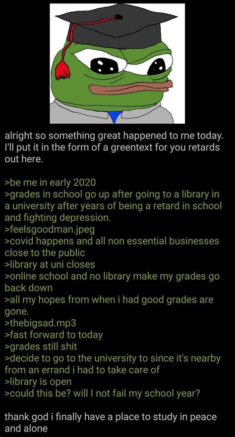 Anon Passes University R Greentext Greentext Stories Know Your Meme
