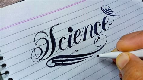 How To Write Science In Beautiful Calligraphy Art 2021 Youtube