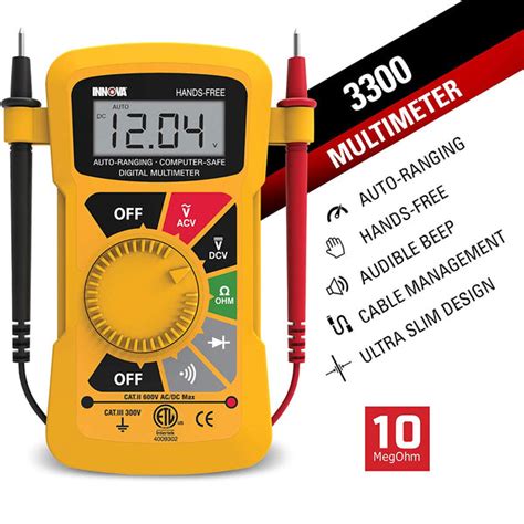 Innova 3300 Hands Free Digital Multimeter 10 Megohm Reliable Store