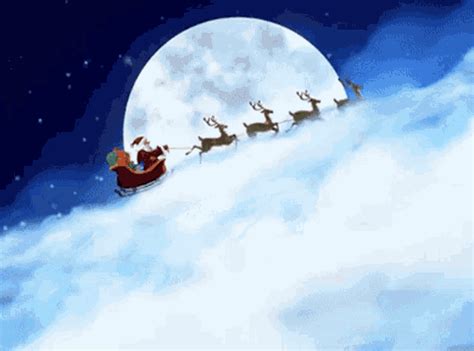 Santa Claus Sleigh And Reindeer 