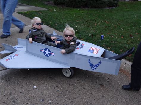 Transforming The Halloween Wagon Into An Epic Fighter Jet For My Twins