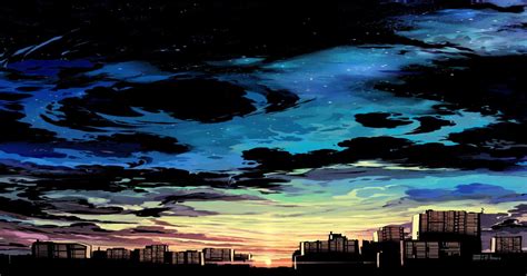 1440x2960 Anime Sunset Amoledbackgrounds