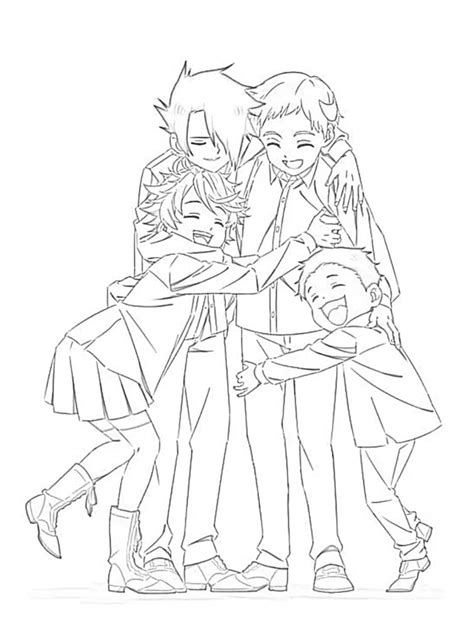 The Promised Neverland Coloring Pages Free Printable Coloring Pages