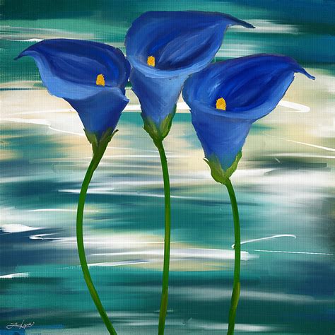 Calla Trio Calla Lily Paintings Painting By Lourry Legarde