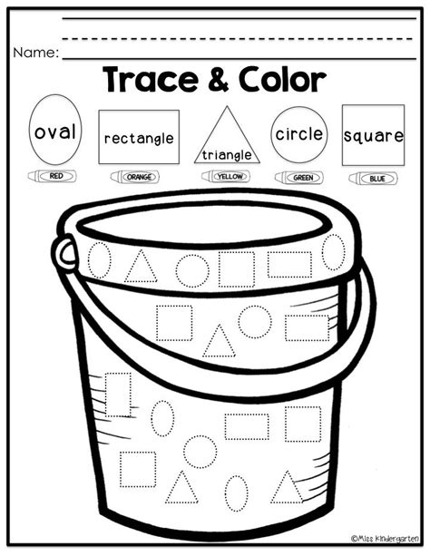 Preschool Shape Tracing Worksheet