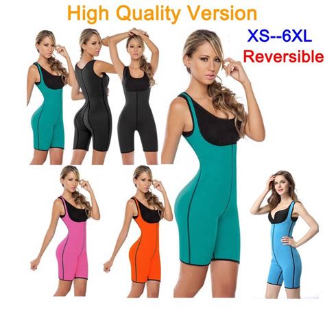 Ultra Sweat Neoprene Women Full Body Shaper Bodysuit Shapewear Suit