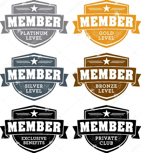 Vintage Membership Badges — Stock Vector © Daveh900 9259008