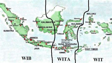 Materi Belajar Sekolah Pembagian Waktu Di Indonesia WIB WITA Dan WIT