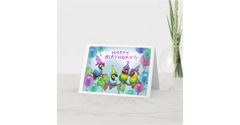 Lovebirds Birthday Card Zazzle