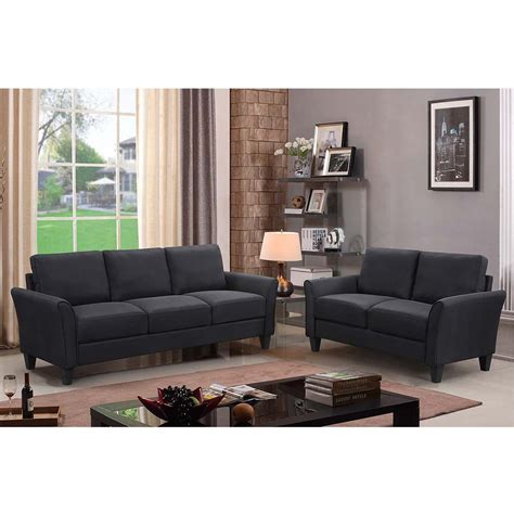 Lowestbes 3 Seat Sofa And Loveseat Sofa Modern Fabric Sofa Set With