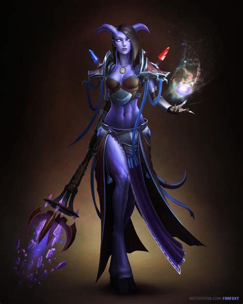 Mystra By Fanfoxy On Deviantart Warcraft Art Draenei Female Fantasy