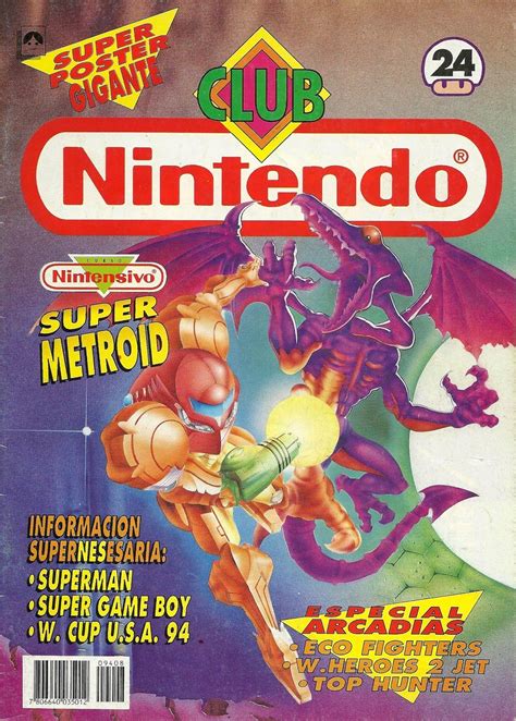 Club Nintendo Año 03 Nº 24 Super Metroid Snes Agosto 1994 Español