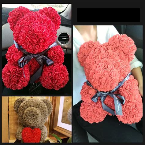 Ourwarm Hot Sale Eternal Rose Teddy Bear For Love Artificial Styrofoam Teddy Bear Buy Hot Sale