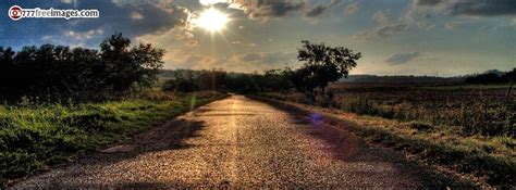 777freeimages Com Country Road With Sunset Facebook Cover