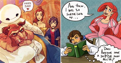 24 Hilarious Disney Character Crossover Comics That Are Extra Sweet