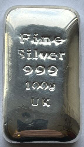 100g Fine Silver Bullion Bar 999 Ebay