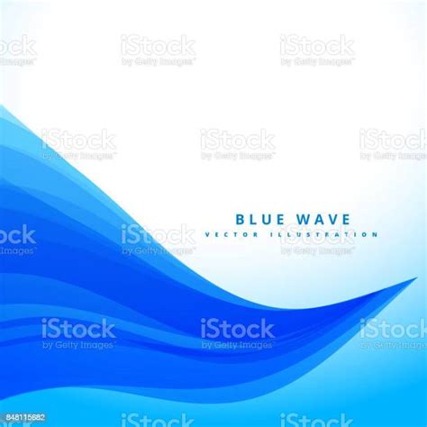 Blue Wavy Flowing Lines Background Design Stock Illustration Download
