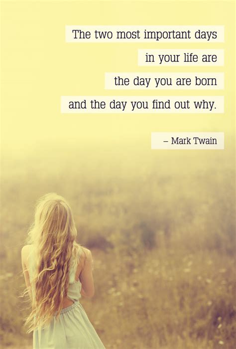 Quote 'The two most important days...' / The Most ...