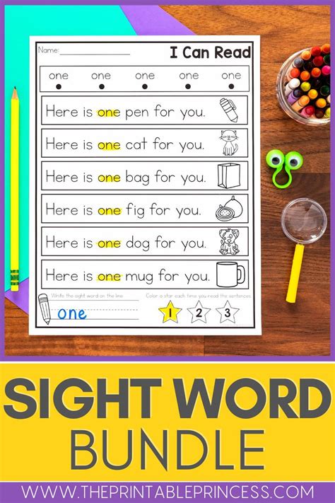 This No Prep Sight Word Bundle Offers Pages Of Work That Are Perfect