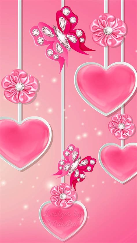 Pink Heart Wallpaper Enwallpaper