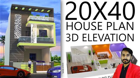 20x40 House Plan With 3d Elevation By Nikshail 45 Off