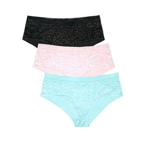 secret treasures secret treasures women s leopard lace hipster panties 3 pack