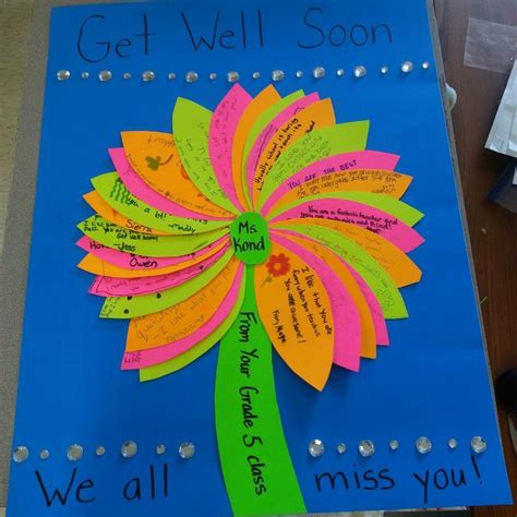 Helping your child get a debit card can help them learn to handle money before entering adulthood. Get well soon or thank you card idea for a teacher from the class | Teacher birthday card ...