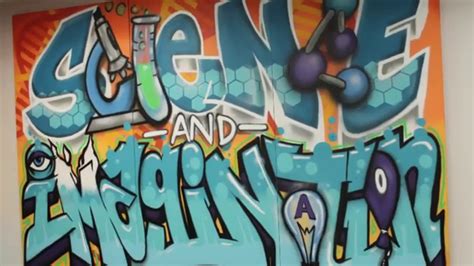 Cdm La Custom Science And Imagination Graffiti Mural Timelapse Youtube