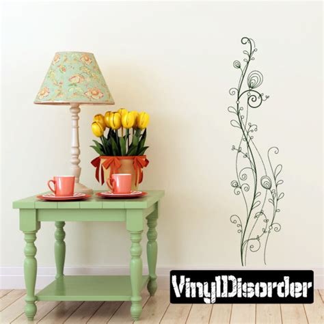 Floral Vine Wall Decal Wall Fabric Vinyl Decal Removable Etsy
