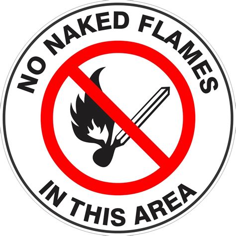 No Naked Flames In This Area Floor Marker Discount Safety Signs New My Xxx Hot Girl
