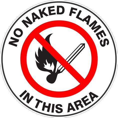 No Naked Flames In This Area Floor Marker Discount Safety Signs New My XXX Hot Girl