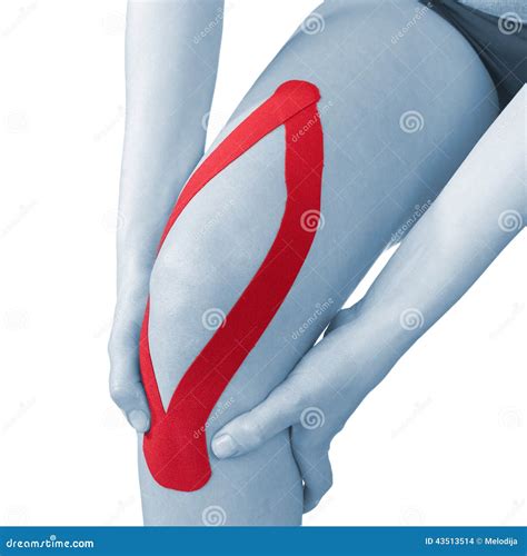 Acute Pain In A Woman Knee Stock Photo Image Of Human Blue 43513514