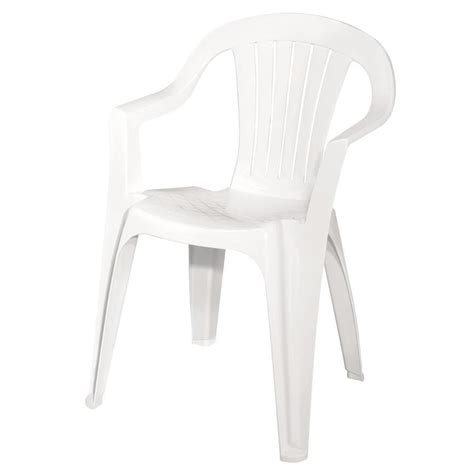 Shop Adams Mfg Corp White Slat Seat Resin Stackable Patio Dining Chair