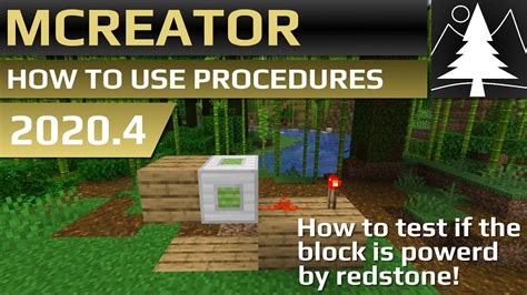 Mcreator How To Test For Redstone Power Procedure Tutorial Youtube