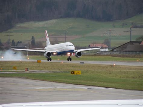 First Land Of A320 Bern Belp Airport Belp Commercial Aircraft