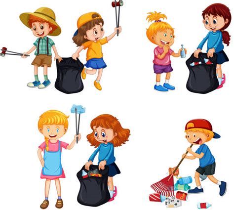 Picking Up Litter Illustrations Royalty Free Vector Graphics And Clip