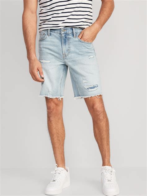 Slim Ripped Cut Off Jean Shorts 9 Inch Inseam Old Navy