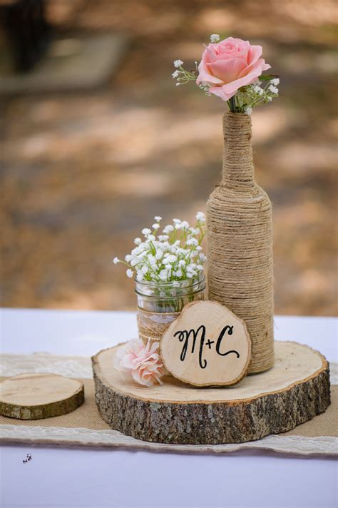 The Smarter Way To Wed Tree Trunk Slices Mason Jar