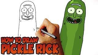 How To Draw Pickle Rick Easy Quick Drawing