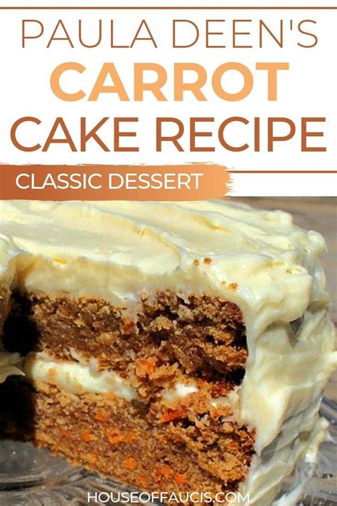 But, for fear of heart attack, we only rarely indulge in the pleasure of eating it. Paula Deen's Carrot Cake Recipe | Carrot cake recipe food ...