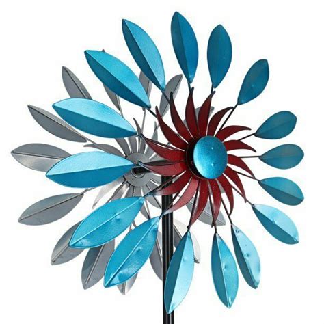 Metal Wind Mill Spinner Kinetic Outdoor Lawn Garden Decor Patio Stake