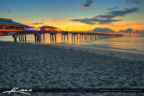 Dania Beach Pier Warm Morning Glow Royal Stock Photo