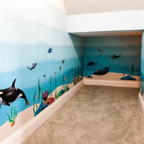 Ocean Mural Kids Peel And Stick Undersea Wall Mural Create A Mural