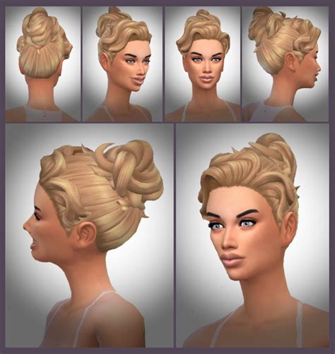 Wavy Hair Line Bun At Birksches Sims Blog Sims 4 Updates