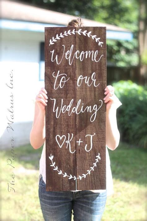 Rustic Wooden Wedding Sign Welcome Sign Wedding
