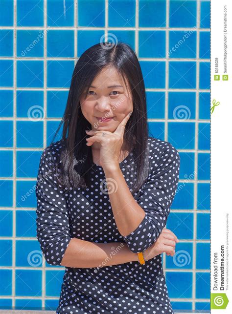 Shoot Asian Woman Portrait In Lifestyle At The Swimming Pool Stock Image Image Of Pool Rest